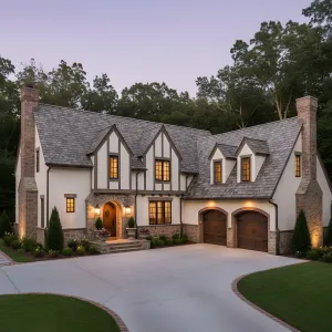 Stone-Trimmed Tudor With Gentle Gables
