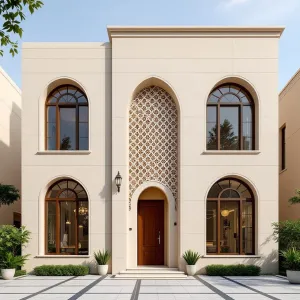 A Regal Entrance with Arched Finesse