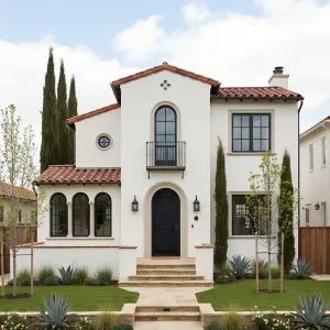Balconied Bell-Gable With Ironwork Flair