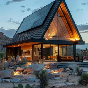 Eco-friendly A-frame With Solar Panels