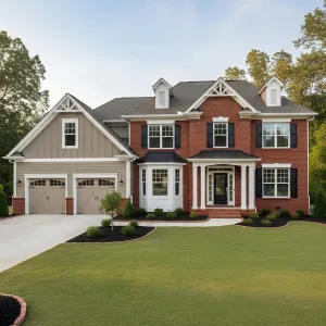 Brick Symphony With Black Shutter Punch