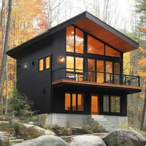 Cabin Sleek Retreat with Luminous Charm