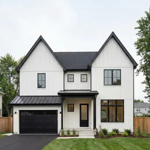 Clean-Lined Gabled Suburban Retreat