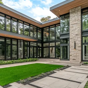 Glimmering Glass Fortress of Tranquil Greenery