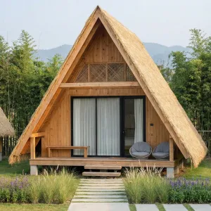 Tropical Meadow Thatch Roof A Frame