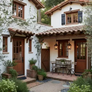 Rustic Lantern Courtyard Nook