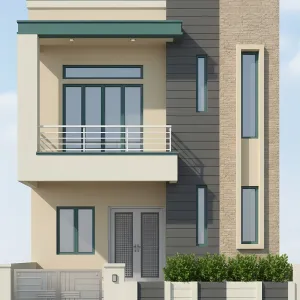 Teal Crest G+1 Entry Front