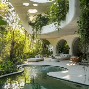 Serene Oasis: A House That Dives into Nature