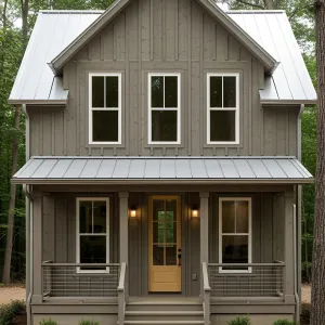Elegant Gray Homestead Amongst the Pines