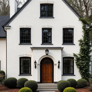 Whimsical White Brick Delight with Ivy Charm