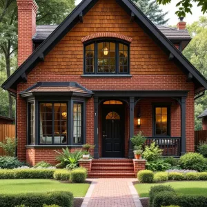 Red Brick Retreat Beneath Towering Trees