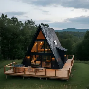 Whimsical A-Frame with a Woodsy Wraparound