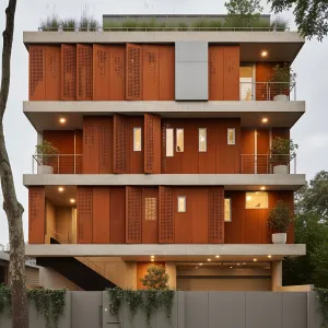 Rust Drape Terrace Stack