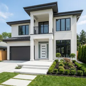 Sleek Urban White Cube Residence