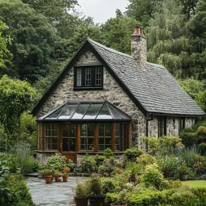 Stone Cottage Oasis with Glassy Charm