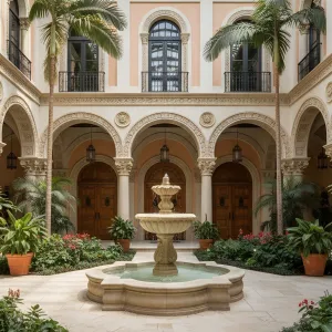 Entering Palmland Paradise: A Courtyard to Remember