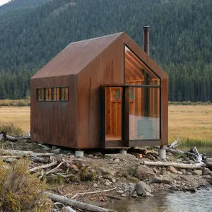 Rusted Creekside A-Frame Refuge