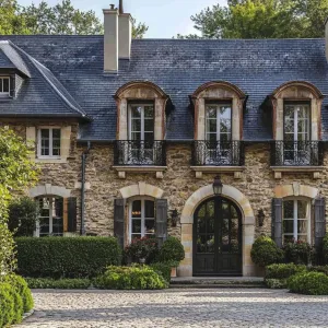 Rustic Elegance: A Stone-Charmed Manor