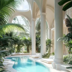 Luxurious Indoor Pool Oasis