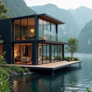 Floating Metallic Oasis: A Cozy Dream