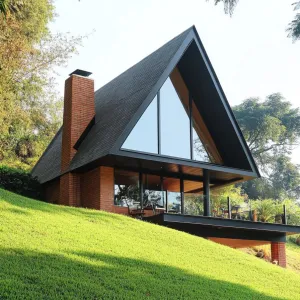 A-Frame Abode on a Green Hill