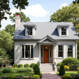 Whimsical Brick Bungalow with a Zesty Entrance