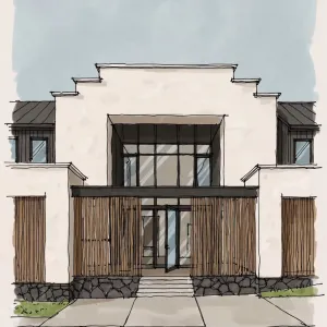 Stepped Pavilion Streetfront Oasis