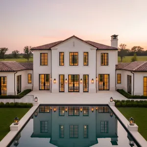 Evening Lanterns Poolfront Manor