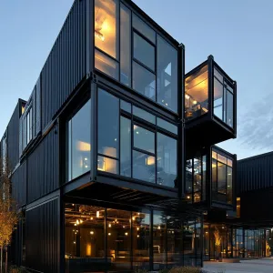 Modern Marvel: The Stacked Container Apartments