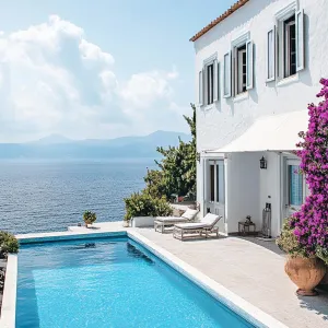Greek Seafront Villa With an Infinity Pool