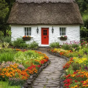 Charming Thatched Retreat with Scarlet Entrance