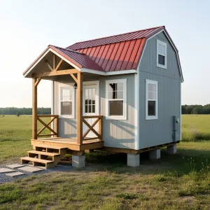 Rust-Roof Meadow Porch Cottage