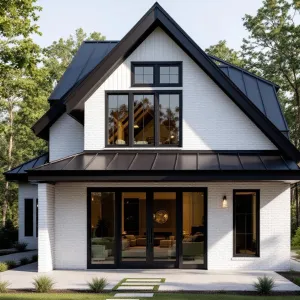 Quaint Brick & Black Roof Abode