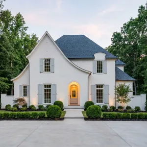 Snowy Shuttered French Country Escape