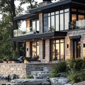 Stone-Clad Serenity by the Lake