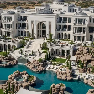 Gargantuan Glamour: A Cascading Oasis Palace