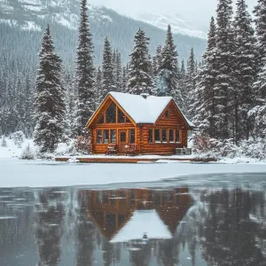 Cozy Cabin in a Snowy Paradise