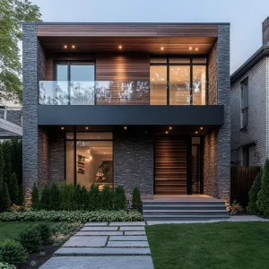 Sophisticated Stone Box with Wood Accents