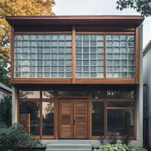 Glass Block Panorama: The Wooden Facade Mystery