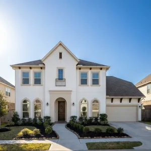 Bright Courtyard Inspired Stucco Family Home