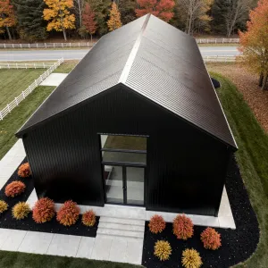 Chic Charcoal Haven in the Leafy Confetti