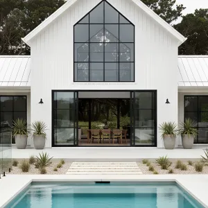 Gullwing Glasshouse by the Pool