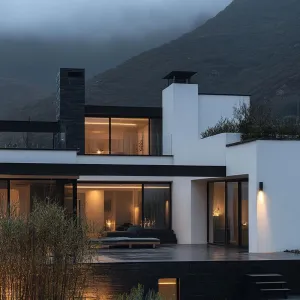 Neutral Color Palette With Black Metal Fixtures
