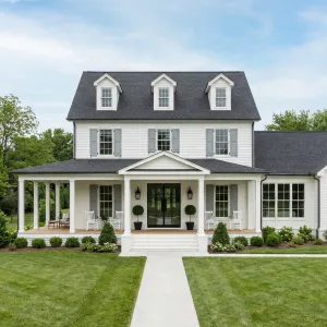 Gracious Lawnfront Colonial With Porch Life