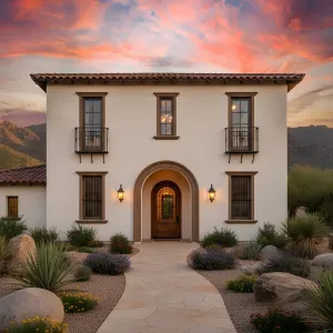 Mediterranean Marvel Beneath a Fiery Sky