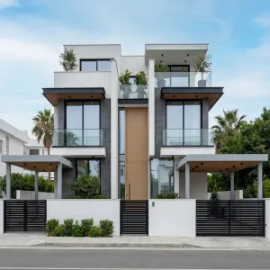 Urban Oasis With Framed Glass Balconies