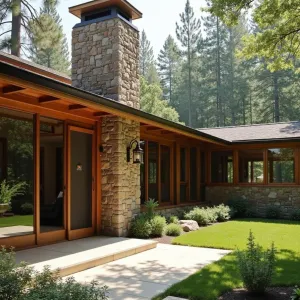 Ranch Reverie: Stone Meets Timber Tango