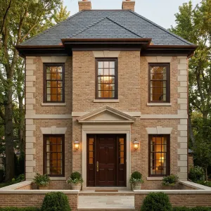 Brick Pilaster Courtyard Townhouse