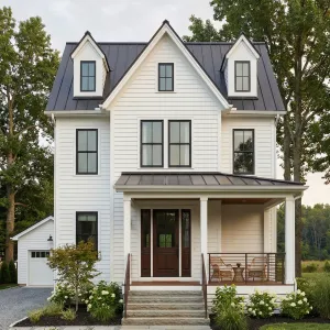 Crisp Shiplap Gabled Porch Homestead