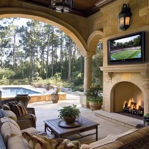 Mediterranean Magic: A Plush Poolside Den